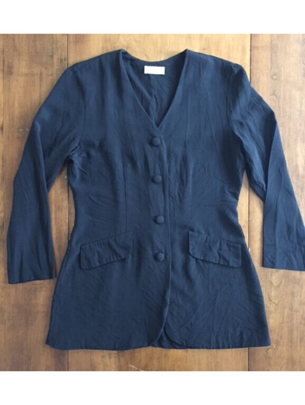 Vintage LEW MAGRAM COLLECTION NEW YORK LONG SLEEVE JACKET BLAZER Womens BLACK
